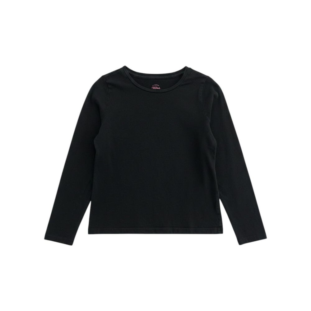 Faded Glory Long Sleeve Shirt Girls XL 14-16 School Basic Black Tee